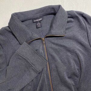 Lane Bryant Full Zip Mock Neck Sweater Womens 18 XL Black Heavy Sweater Jacket